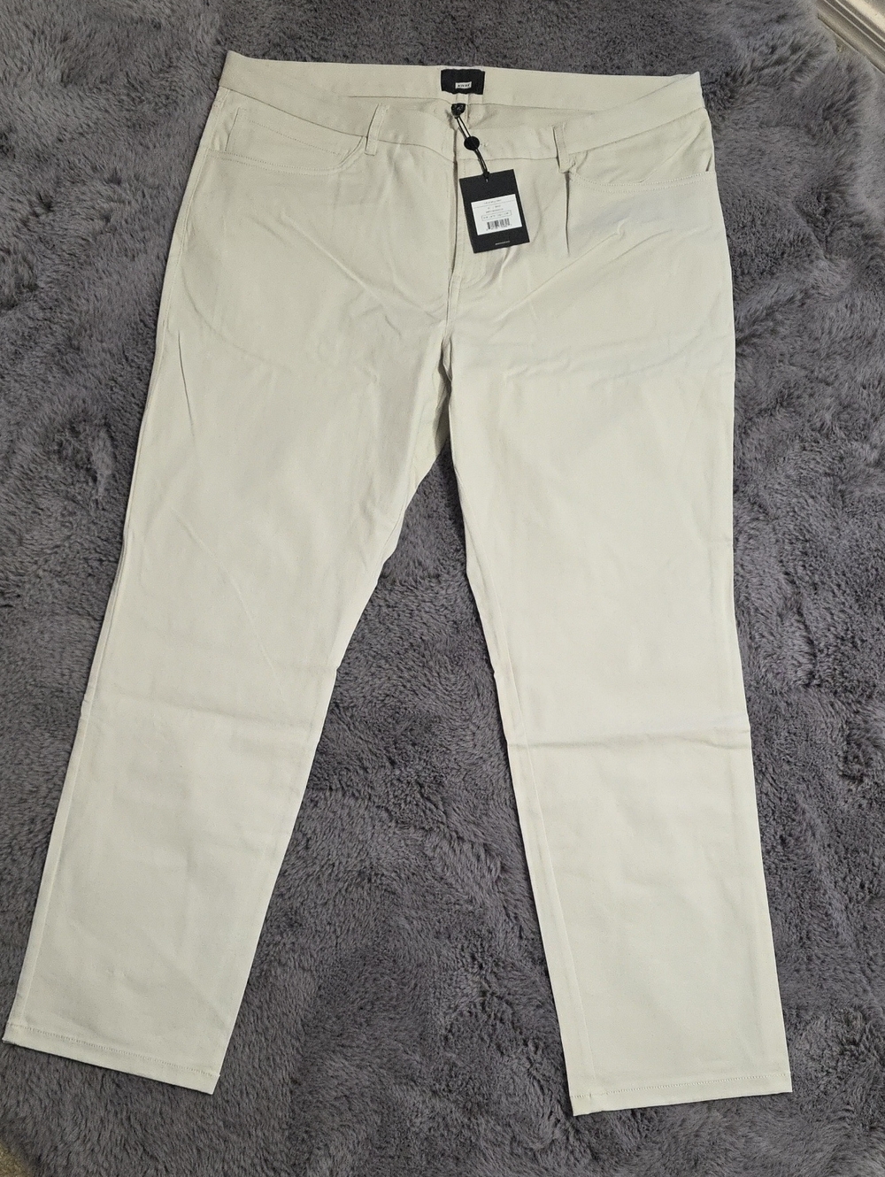 Away The Staple Pant Creamy Sand Straight-Leg Stretch Trousers 42 X 31